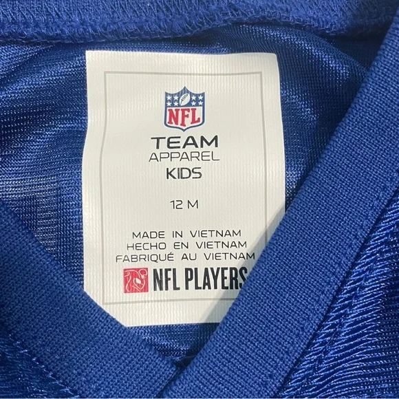 NFL Giants Team Apparel #26 Saquon Barkley Kids Blue Onesie - Picture 4 of 8